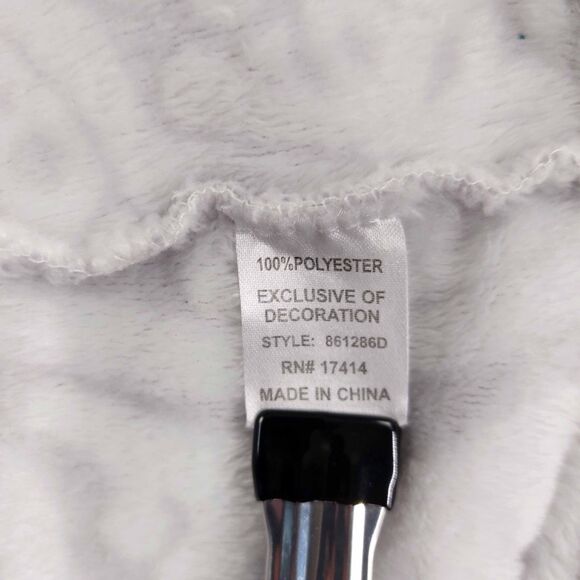 Vintage Miss Elaine XL Zip Front Fleece Robe Paisley Damask Plush Housecoat - Picture 7 of 10